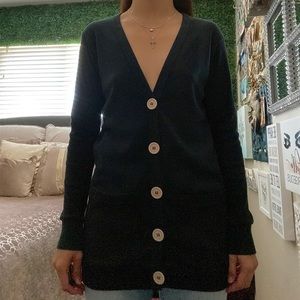 Black Button Up Cardigan